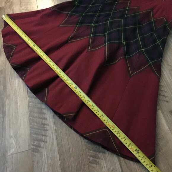 Vintage Highland Queen Maisen Mendessolle Diamond Plaid Wool Skirt - Picture 15 of 16